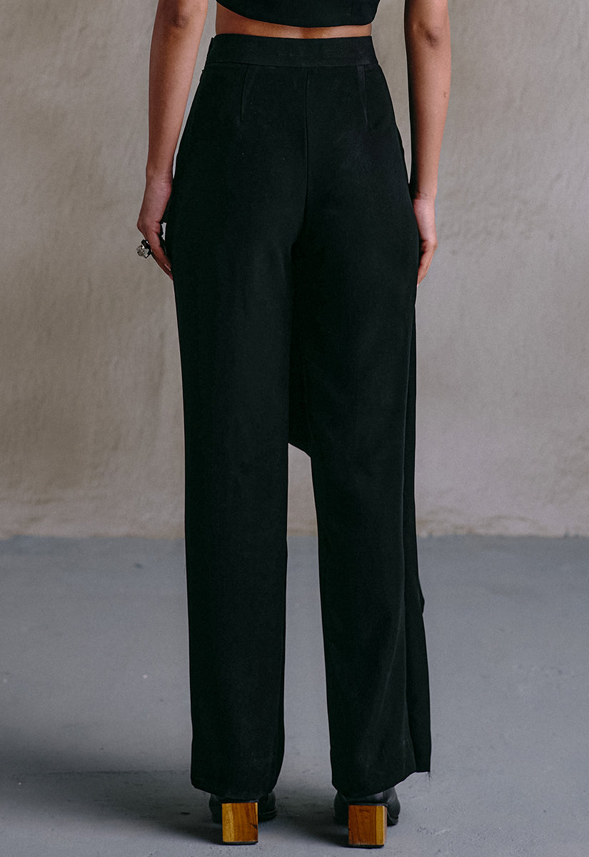 Pleated Asymmetric Pant