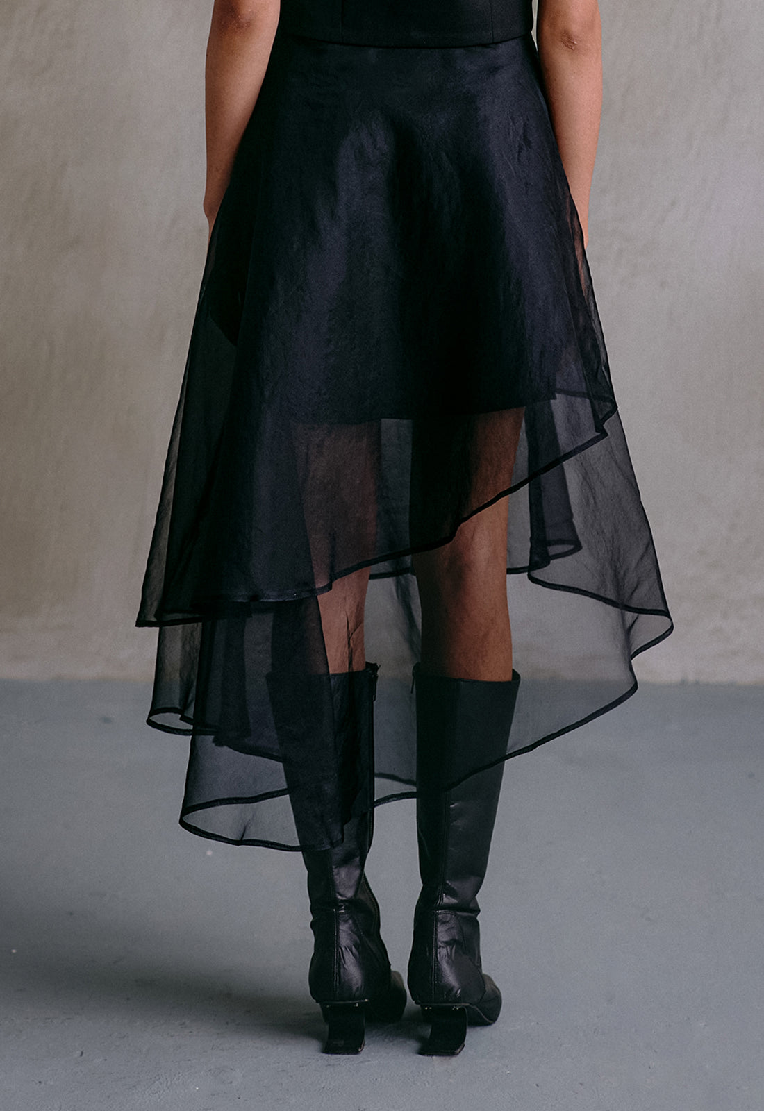 Asymmetric Sheer Skirt