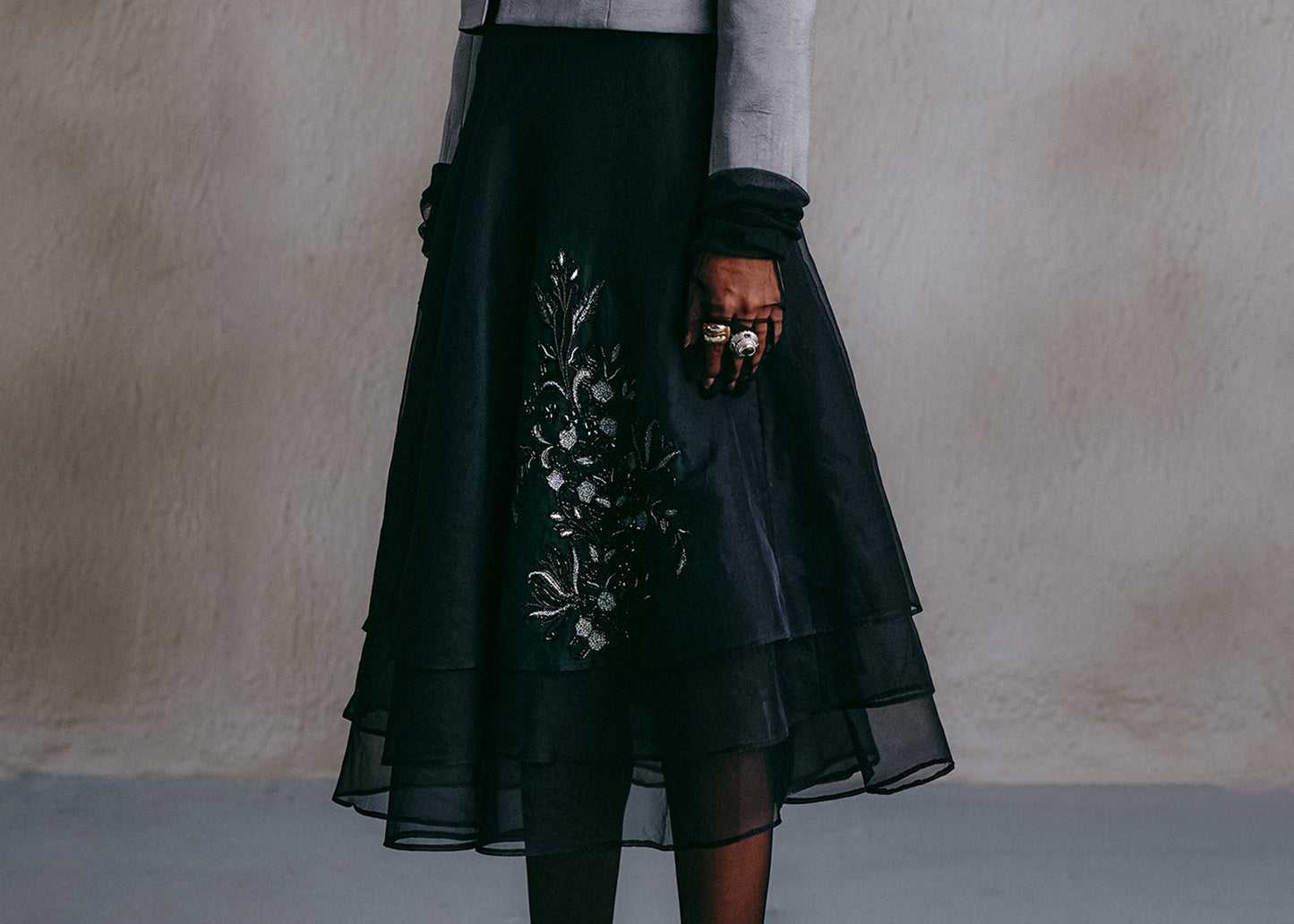 Layered Noir Skirt