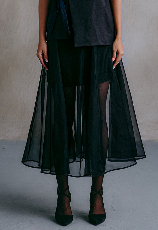 Sheer A-Line Skirt
