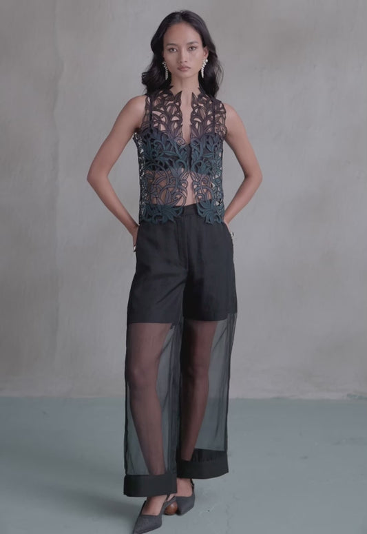 Sheer Panel Pant